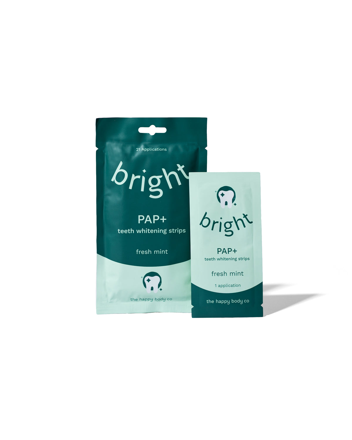 Bright PAP+ whitening strips for a brighter smile